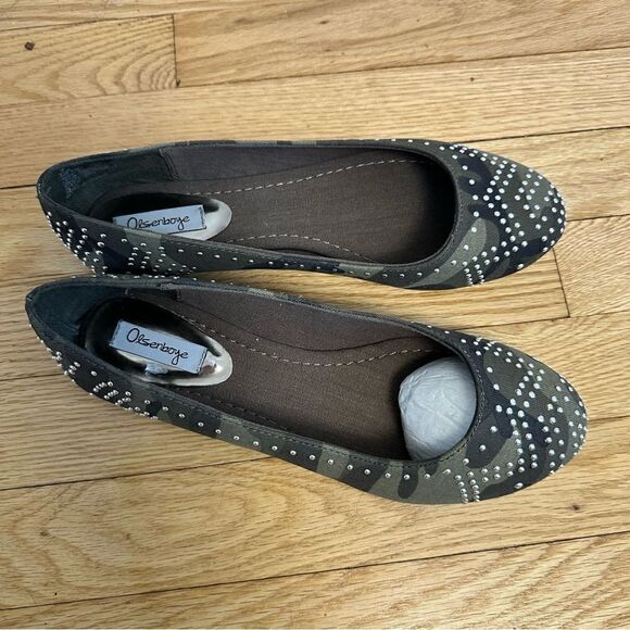 Olsenboye size 9.5 camo flats with rhinestones - Picture 1 of 6